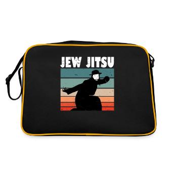 Jew Jitsu Funny Jewish Jiu Jitsu Martial Arts - Retro Bag - black/gold - Back