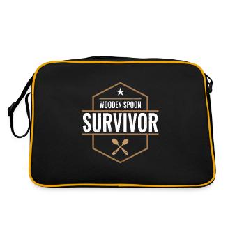 Wooden Spoon Survivor I Survived Wooden Spoon - Retro Tasche - Schwarz/Gold - Hinten