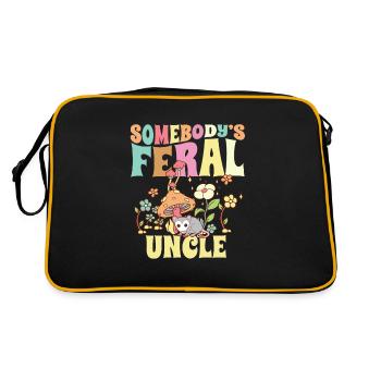 Somebody's Feral Uncle Wild Family Groovy - Retro Tasche - Schwarz/Gold - Hinten