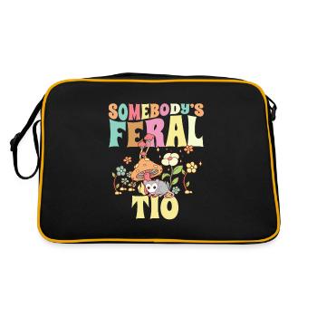 Quelqu’un Feral Tio Oncle Espagnol Famille Sauvage - Sac Retro - noir/or - Dos