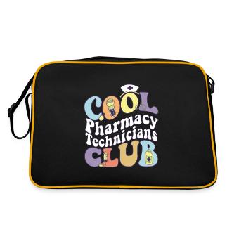 Cool Pharmacy Technicians Club Pharm Tech Squad - Sac Retro - noir/or - Dos