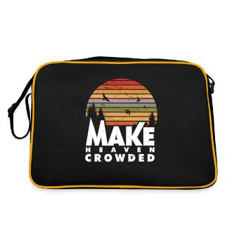 Faites du ciel une citation chrétienne religieuse bondée - Sac Retro - noir/or - Dos