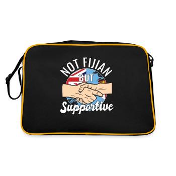 Fidji n’est pas fidjienne, mais elle vous soutient dans un pays qui vous soutient - Sac Retro - noir/or - Dos