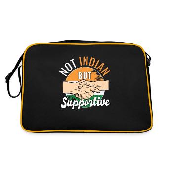 Pas indien mais un voyageur de pays favorable Inde - Sac Retro - noir/or - Dos