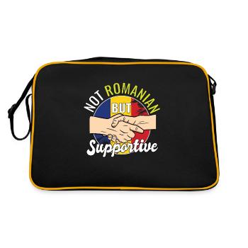 Pas roumain mais voyageur du pays qui vous soutient - Sac Retro - noir/or - Dos