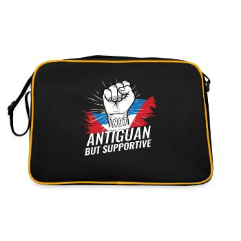 Pas antiguais mais favorable au drapeau d’Antigua - Sac Retro - noir/or - Dos