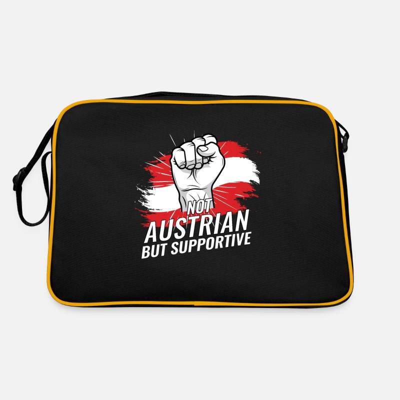Not Austrian But Supportive Austria Flag Country Retro Bag