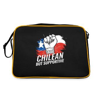 Pas chilien mais favorable au pays du drapeau - Sac Retro - noir/or - Dos