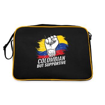 Pas colombien mais favorable au drapeau colombien - Sac Retro - noir/or - Dos