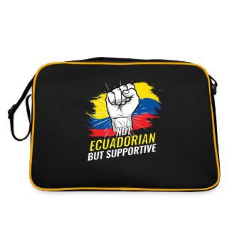 Pas équatorien mais favorable au drapeau équatorien - Sac Retro - noir/or - Dos