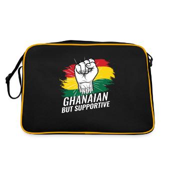 Pas ghanéen mais favorable au Ghana - Sac Retro - noir/or - Dos