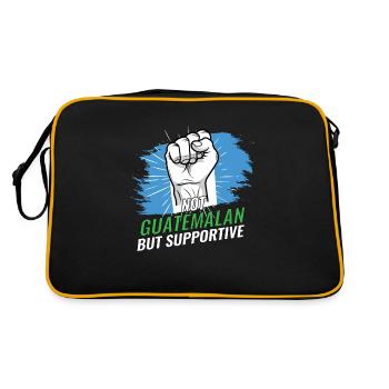 Not Guatemalan But Supportive Guatemala Flag - Retro Bag - black/gold - Back