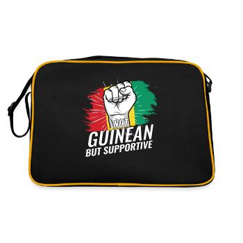 Pas guinéen mais un drapeau de la République de Guinée favorable - Sac Retro - noir/or - Dos