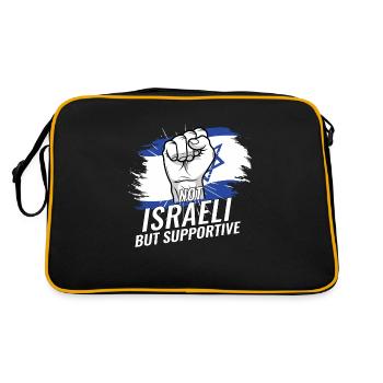 Pas israélien mais un pays de drapeau israélien favorable - Sac Retro - noir/or - Dos