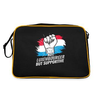 Pas luxembourgeois mais favorable au drapeau luxembourgeois - Sac Retro - noir/or - Dos