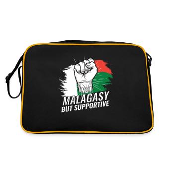 Pas malgache mais favorable au drapeau de Madagascar - Sac Retro - noir/or - Dos