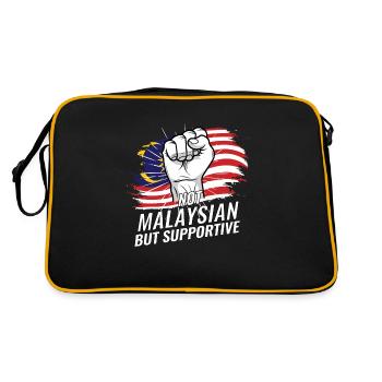 Pas malaisien mais favorable au drapeau malaisien - Sac Retro - noir/or - Dos