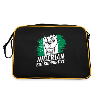 Pas nigérian mais favorable Nigeria Flag Country - Sac Retro - noir/or - Dos