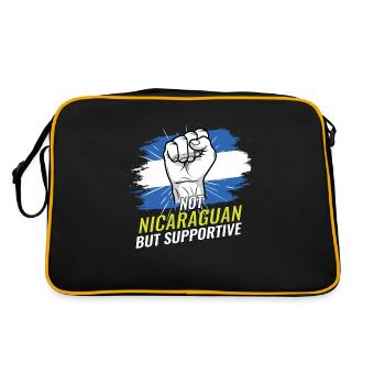 Pas nicaraguayen mais un drapeau du Nicaragua favorable - Sac Retro - noir/or - Dos