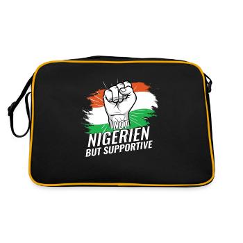 Not Nigeria But Supportive Niger Flag Country - Retro Bag - black/gold - Back