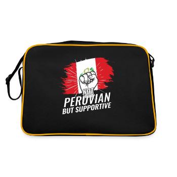 Pas péruvien mais favorable au Pérou - Sac Retro - noir/or - Dos