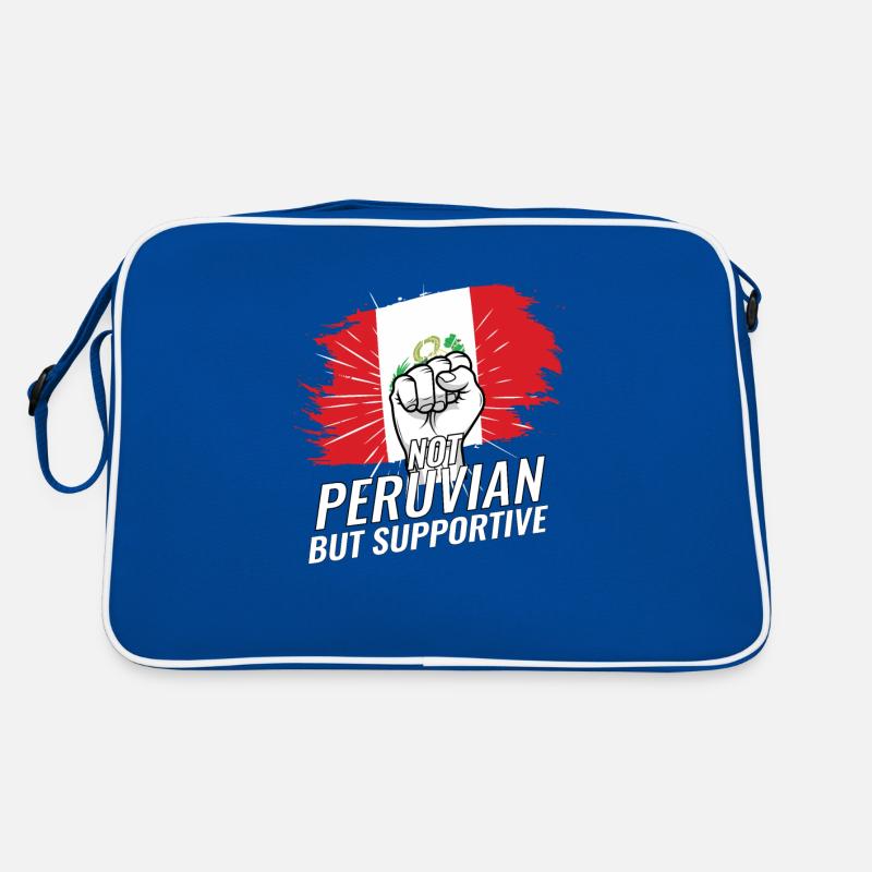 Not Peruvian But Supportive Peru Flag Country Retro Tasche