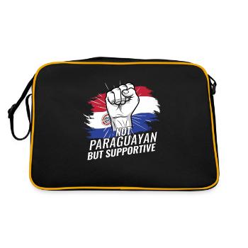 Pas le drapeau paraguayen mais le drapeau du Paraguay - Sac Retro - noir/or - Dos