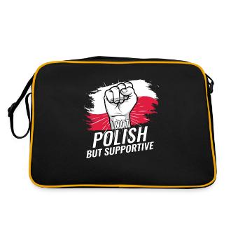 Pas polonais mais favorable à la Pologne Pays du drapeau - Sac Retro - noir/or - Dos