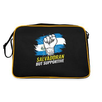 Pas salvadorien mais favorable au drapeau du Salvador - Sac Retro - noir/or - Dos