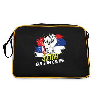 Pas serbe mais favorable à la Serbie - Sac Retro - noir/or - Dos