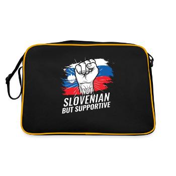 Pas slovène mais favorable au drapeau slovène - Sac Retro - noir/or - Dos