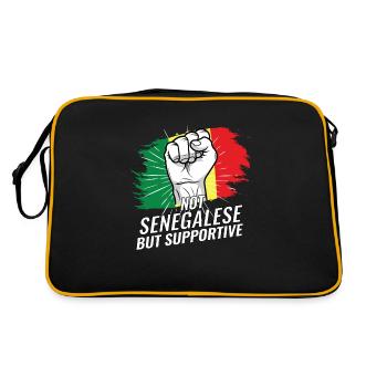 Pas sénégalais mais soutien au drapeau du Sénégal - Sac Retro - noir/or - Dos