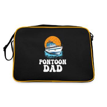 Ponton Papa Fête des Pères Motonautisme Pontonnage - Sac Retro - noir/or - Dos