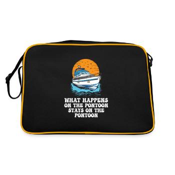 Ce qui se passe sur le ponton reste sur le ponton - Sac Retro - noir/or - Dos