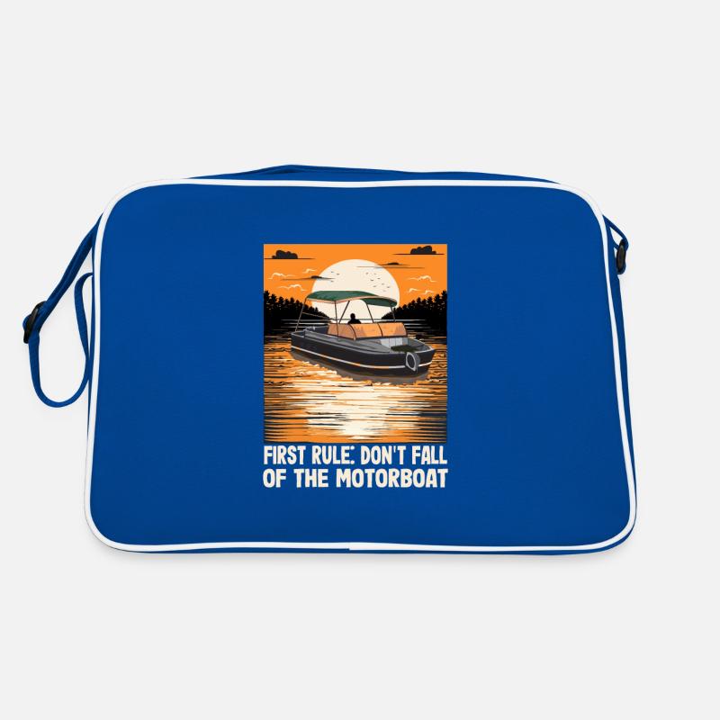 Funny Boat Captain First Rule Don't Fall Of The Retro Bag