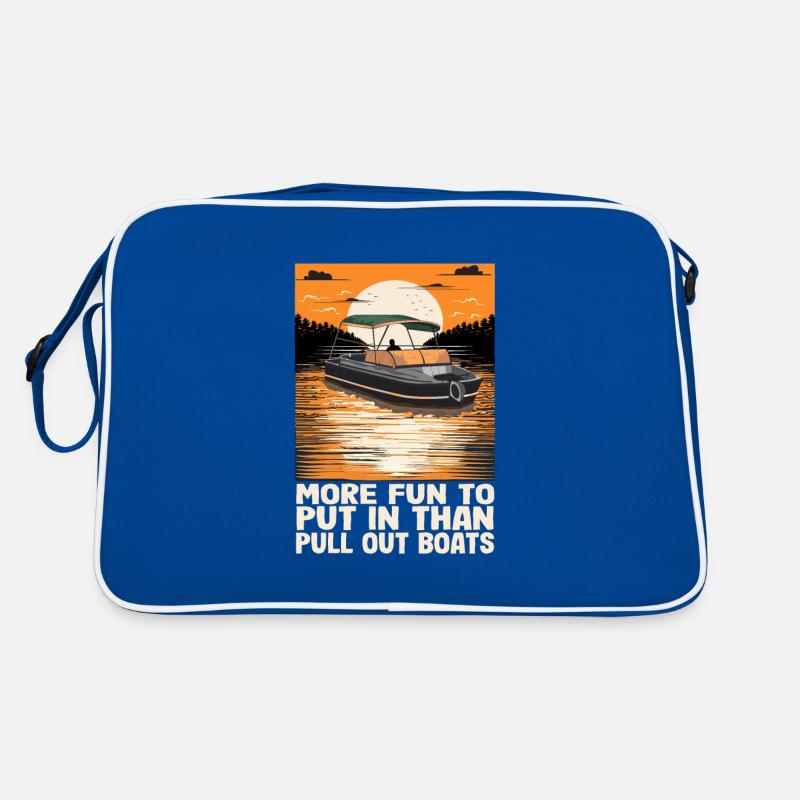 Funy Motorboating More Fun To Put In Than Pull Retro Tasche