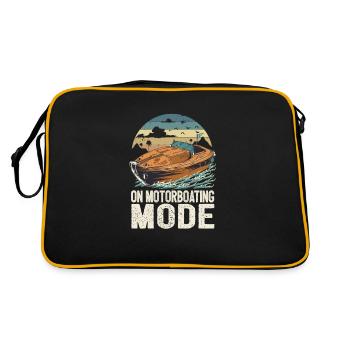 On Motorboating Mode Pontoon Captain Lake Life - Retro Bag - black/gold - Back