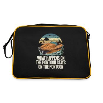 Ce qui se passe sur le ponton reste sur le ponton - Sac Retro - noir/or - Dos