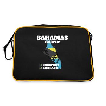 Bahamas Bound Country Travel Drapeau des Bahamas - Sac Retro - noir/or - Dos