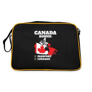 Voyage à destination du Canada Drapeau canadien - Sac Retro - noir/or - Dos