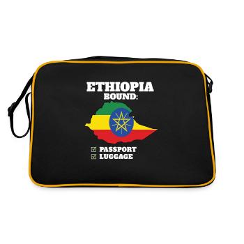 Voyage à destination de l’Éthiopie Drapeau éthiopien - Sac Retro - noir/or - Dos
