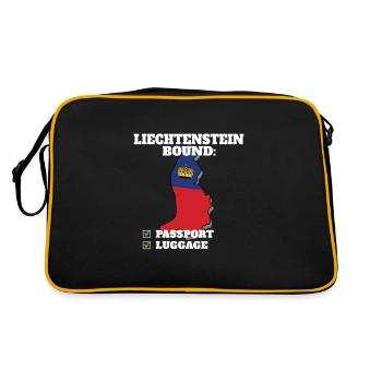 Liechtenstein Bound Country Travel - Retro Bag - black/gold - Back