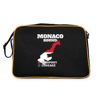 Monaco Bound Country Travel Monegasque Flag - Retro Bag - black/gold - Back