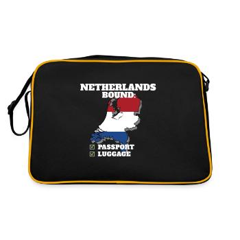 Netherlands Bound Country Travel Netherlandish - Retro Bag - black/gold - Back
