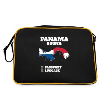 Panama Bound Country Travel Panamanian Flag - Retro Bag - black/gold - Back