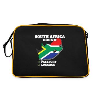 Afrique du Sud Bound Country Travel Afrique du Sud - Sac Retro - noir/or - Dos