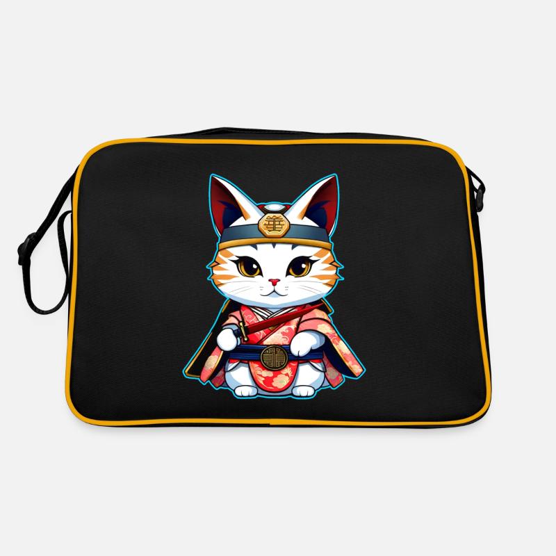 Mignon chat samouraï Sac Retro