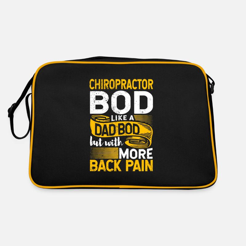 Chiropractor Bod Like A Dad Bod Funny Chiro Retro Tasche