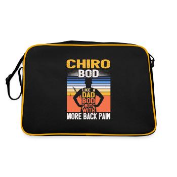 Chiro Bod comme un papa Bod Drôle de chiropraticien - Sac Retro - noir/or - Dos
