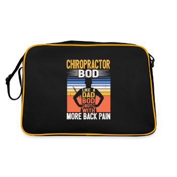 Chiropraticien Bod Like A Dad Bod Funny Chiro - Sac Retro - noir/or - Dos